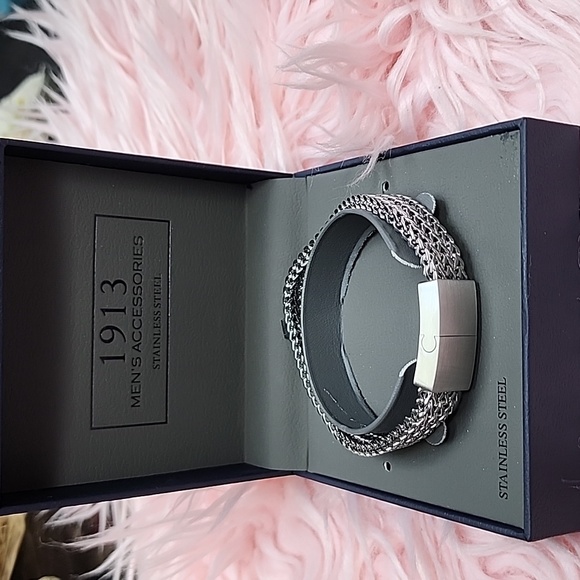 Unisex 1913 Stainless Steel Bracelet 8.25 length - Picture 7 of 12